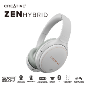 クリエイティブメディア、ワイヤレスノイズキャンセリングヘッドホン「Creative Zen Hybrid」を直販限定発売