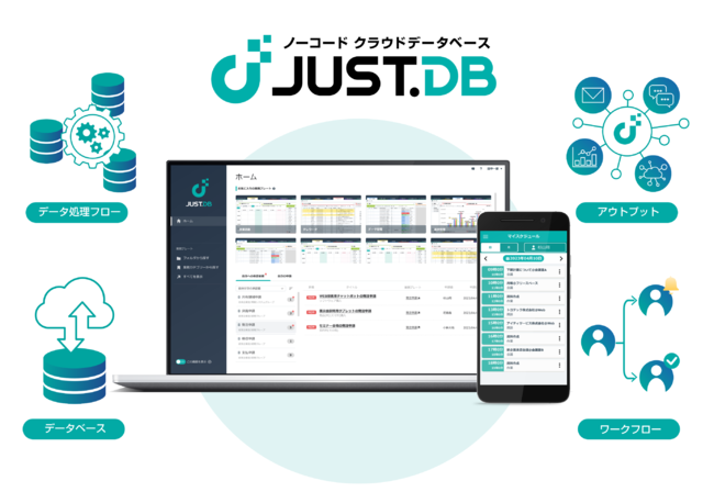 ジャストシステム、ノーコード クラウドデータベース「JUST.DB」を発売