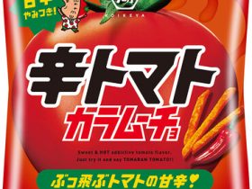 湖池屋、「スティックカラムーチョ 辛トマト」を発売