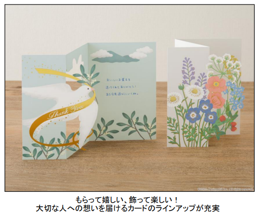 デザインフィル、プロダクトブランド「ミドリ」よりメッセージカード「立体カード」「透明カード」を発売