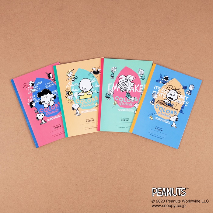 ナカバヤシ、「ピーナッツ」のキャラクターアートと古川紙工のデザインを採用した「スイング・ロジカルノート」3種を発売