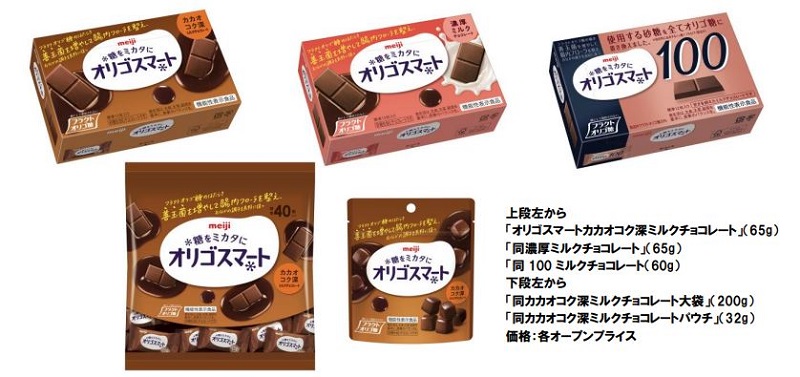明治、「オリゴスマートカカオコク深ミルクチョコレート」など5品を機能性表示食品として順次リニューアル発売