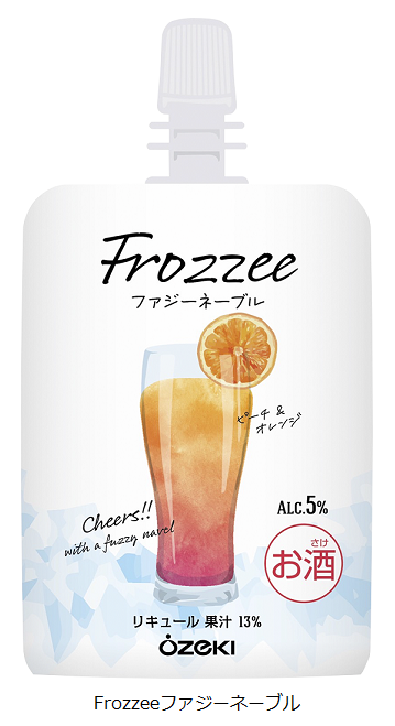 大関、日本酒ベースのフローズンカクテル「Frozzeeファジーネーブル150mlスパウチ詰」などを期間限定発売