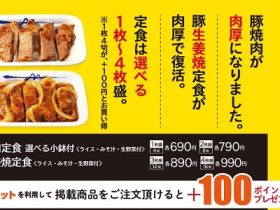 松屋フーズ、「松屋」で「肉厚豚焼肉定食」を発売