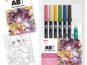 トンボ鉛筆、「ABT6色セット"花鳥風月"水筆付」を数量限定発売