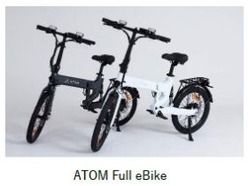 アトムテック、特例特定小型原動機付自転車の規格に適合したスマート電動モビリティ「ATOM Full eBike」を発売