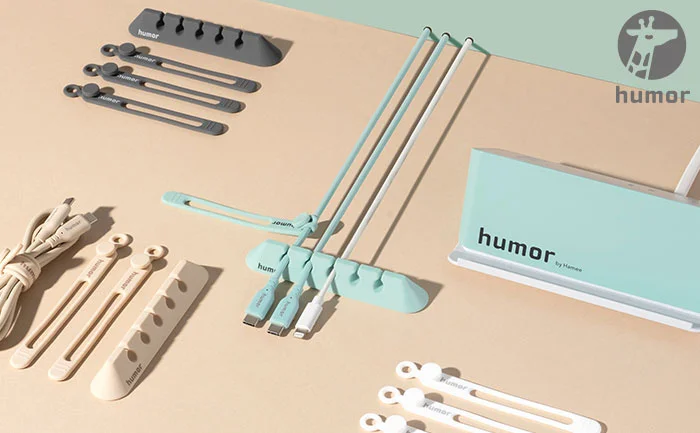 Hamee、「humor SILICONE CABLE TIE/HOLDER」を販売開始