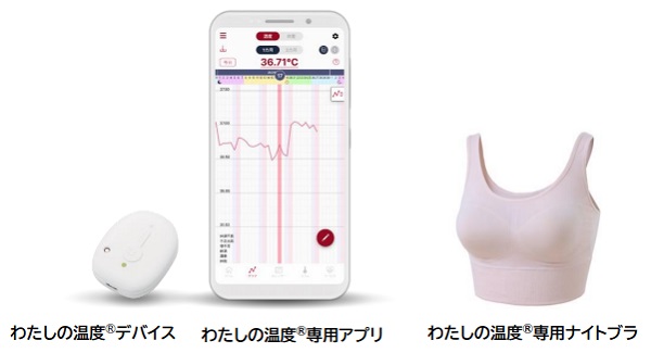 ティーガイア、「FEMTECH LAB」で「わたしの温度デバイス」と「わたしの温度 専用ナイトブラ」を販売開始