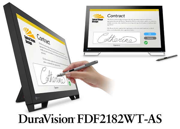 EIZO、21.5型タッチパネル液晶モニター「DuraVision FDF2182WT-AS」を発売