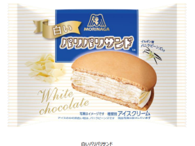 森永製菓、ホワイトチョコを使用した「白いパリパリサンド」を期間限定発売