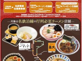 名鉄、中京テレビと連携し「名古屋ラーメンまつり2025」とコラボした「Mentetsuきっぷ」を発売