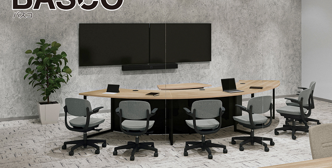ライオン事務器、「WEBミーティング用テーブル<BASCO>」を発売