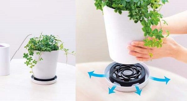 リッチェル、鉢と受皿の間に置いて使用する「置くだけで通気・排水できるポットスタンド」を発売