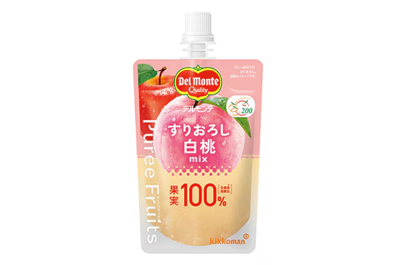 キッコーマン食品、「デルモンテ ピュレフルーツ すりおろし白桃ミックス」を期間限定発売