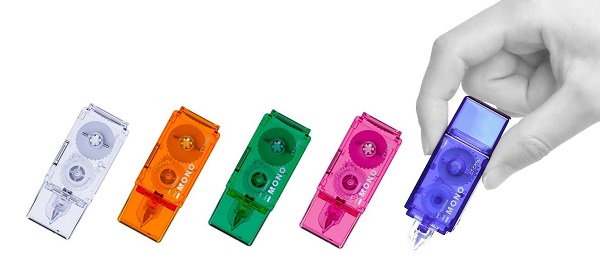 トンボ鉛筆、消しゴムサイズの修正テープ「モノポケット」にY2Kスケルトンカラーを限定発売