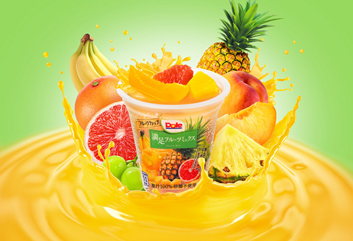ドール、3種のフルーツ果肉と5種のフルーツ果汁を一度に楽しめる「Doleフルーツカップ 満足フルーツミックス」を発売
