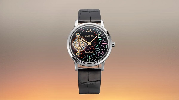セイコーウオッチ、「クレドール」ゴールドフェザーより漆芸と彫金の技で彩ったトゥールビヨンモデルを数量限定発売