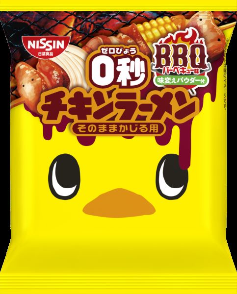 日清食品、「0秒チキンラーメン BBQ味パウダー付」を発売