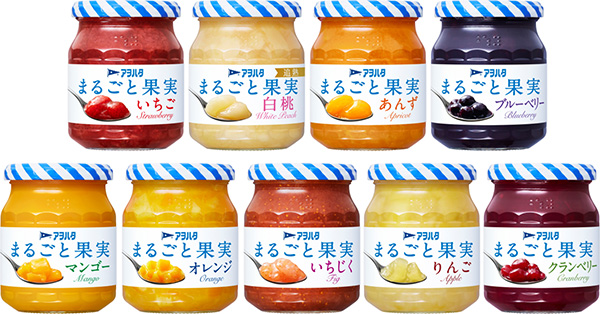 アヲハタ、「アヲハタ まるごと果実」シリーズのラベルデザインを刷新してリニューアル発売