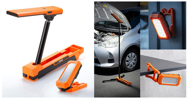 サンワサプライ、防水防塵IP54対応の充電式LED作業灯を発売