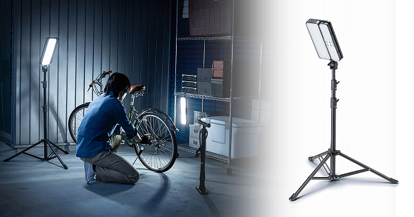 サンワサプライ、屋外での設置が可能な多機能高輝度LEDスタンドライト「LED-FL3」を発売