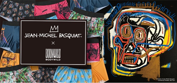 グンゼ、「BODY WILD」よりジャン=ミシェル・バスキアの名画をプリントしたコラボボクサーパンツを発売