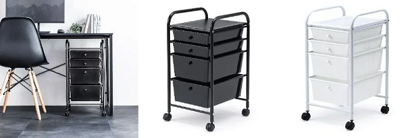 サンワサプライ、「サンワダイレクト」で2種類の引き出しですっきり整理できるデスクワゴンを発売