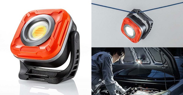 サンワサプライ、設置も角度も自由自在な充電式LED作業灯を発売