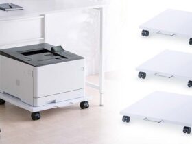 サンワサプライ、サッと引き出せるスライド式プリンタスタンドを発売