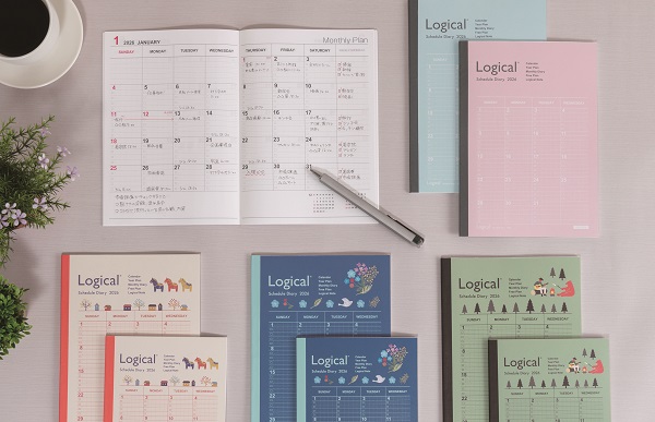 ナカバヤシ、「ロジカル罫」を採用した「ロジカルダイアリー2026」などデイリーダイアリー・カレンダー計189品番を発売