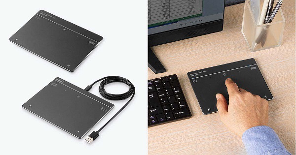 サンワサプライ、ノートパソコンを指先のジェスチャーで直感操作できるタッチパッドを発売