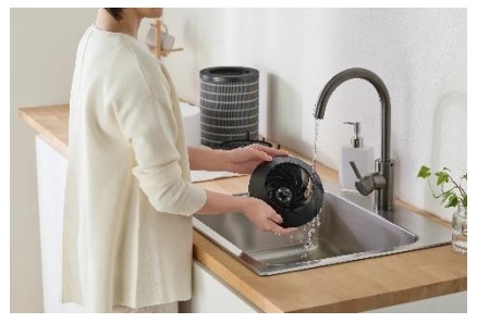 アイリスオーヤマ、工具を使わずに本体からファンなどを取り外し水洗いできる「気化式加湿器 enemist」を発売