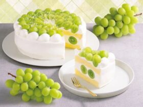 東和フードサービス、「椿屋珈琲」と「ダッキーダック」で「シャインマスカットのショートケーキ」を販売