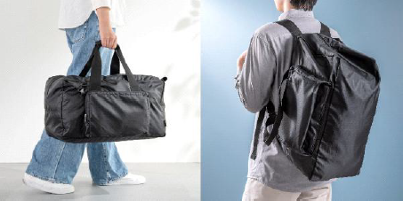 サンワサプライ、「サンワダイレクト」で2WAY折りたたみボストンバッグ「200-BAGBP036BK」を発売