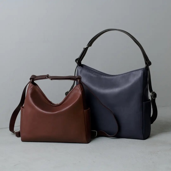 マザーハウス、「ヨゾラ 3ウェイ バッグ」の新色「コッパーブラウン」と「ネイビー」を発売