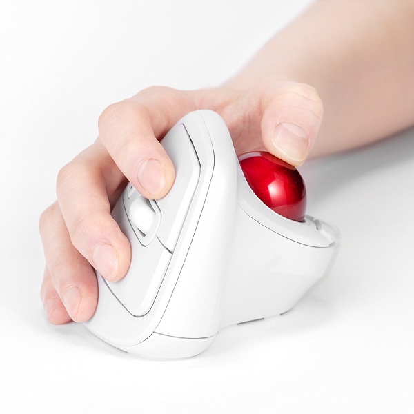 ナカバヤシ、「無線エルゴ静音5ボタン光学式トラックボール」を発売