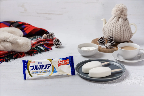 明治、冬季限定「明治ブルガリア フローズンヨーグルトデザート 冬の濃いめ」を発売